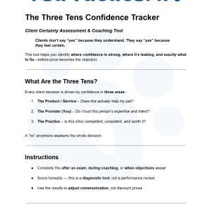 The Three Tens Confidence Tracker