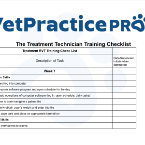 The Treatment Technician Training Checklist