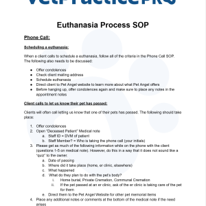 Euthanasia Process SOP