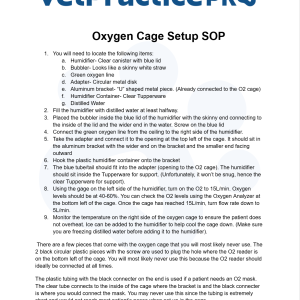 Oxygen Cage Setup SOP
